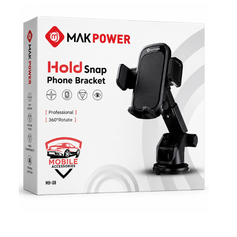 MAKPOWER HoldSnap Professional 360° Car Phone Holder (MH-08)