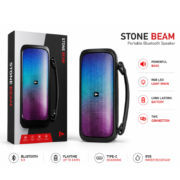 Stone Beam Portable Bluetooth Speaker with RGB LED Light & TWS