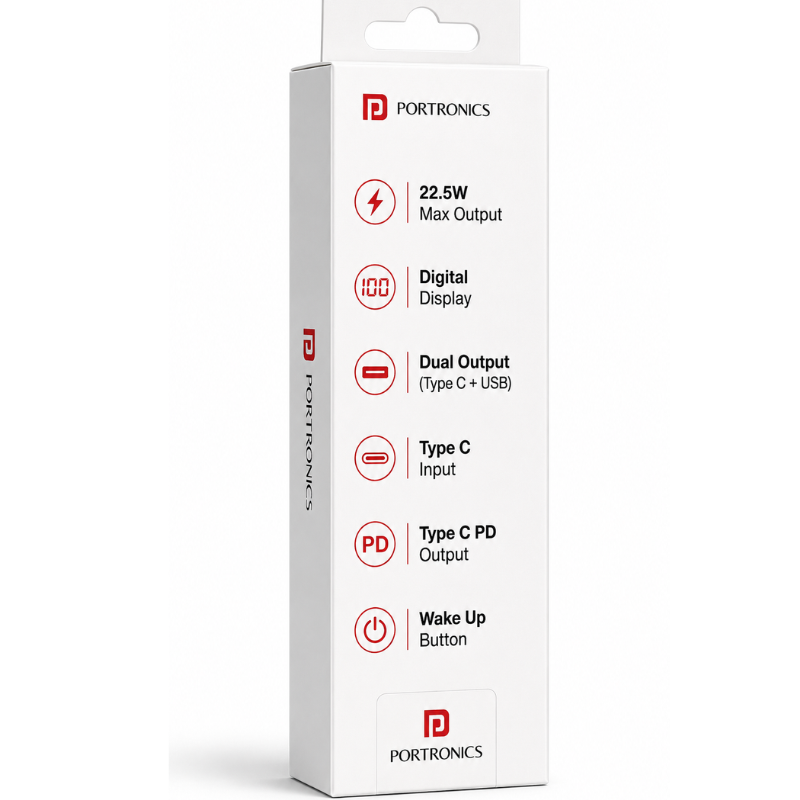Portronics AmpBox 10K 10000mAh 22.5W Fast Charging Power Bank 200 - Image 2