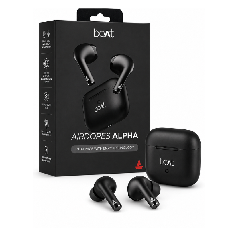 boAt Airdopes Alpha True Wireless Bluetooth Earbuds with ENx™ Technology